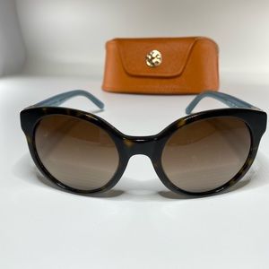 TORY BURCH sunglasses round tortoise gradient brown Model 7079
